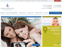 Tablet Screenshot of dentalassociatesnova.com